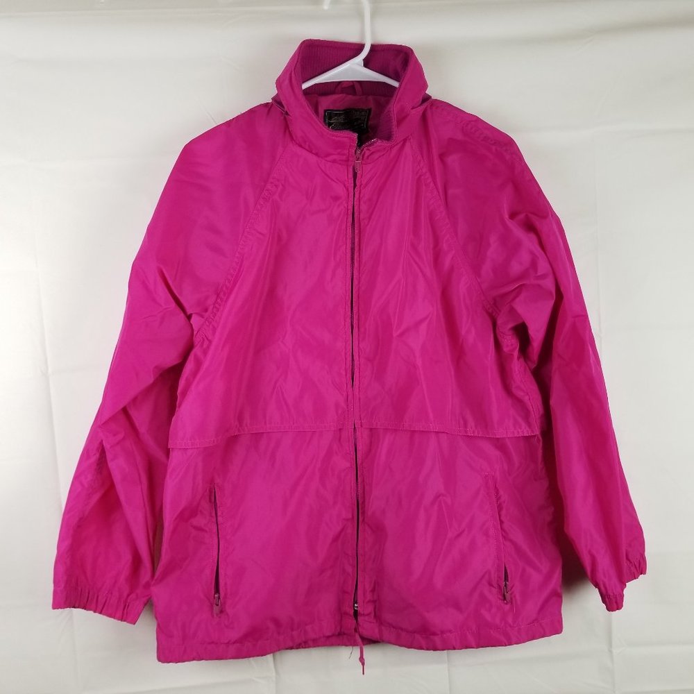 Eddie Bauer Sz M Rain Jacket Coat Hooded Full Zip